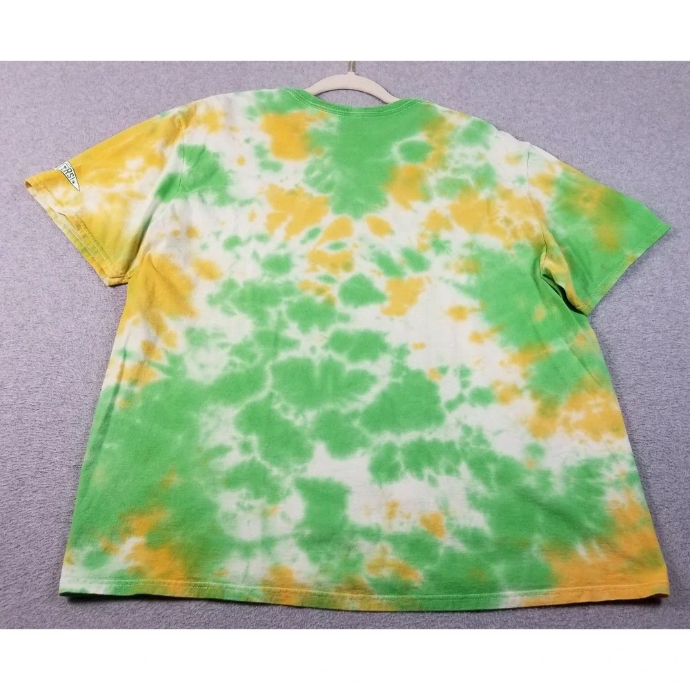 Stranger Things T Shirt Men's 2X 50 52 Green Yellow Tie Dye Tiger Pride 86‎ Tee